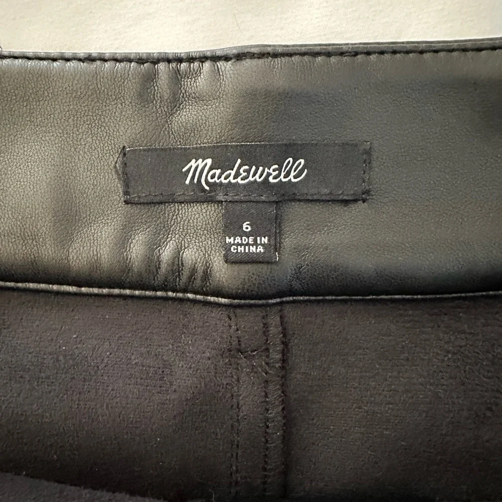 Madewell Black Faux Leather Mini Skirt - Picture 3 of 6